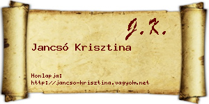 Jancsó Krisztina névjegykártya
