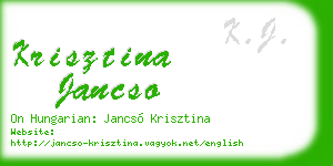 krisztina jancso business card